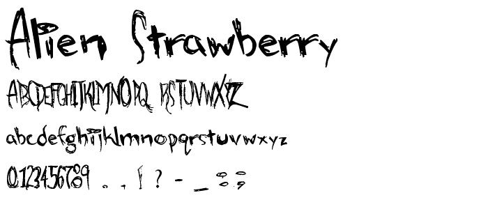 alien strawberry font